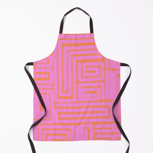 Item preview, Modern Scandinavian Hot Pink and Orange Maze designed and sold by Deutschic.