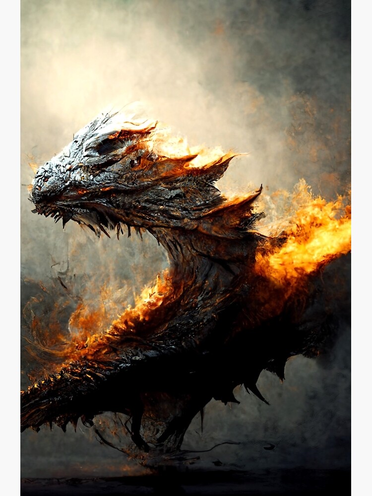 Flamme du dragon de Dragon Chronicles en poster, tableau sur toile