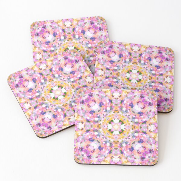 Item preview, Bright Yellow and Pretty Pink Psychedelic Spring Star Pattern designed and sold by PatternPerfect.