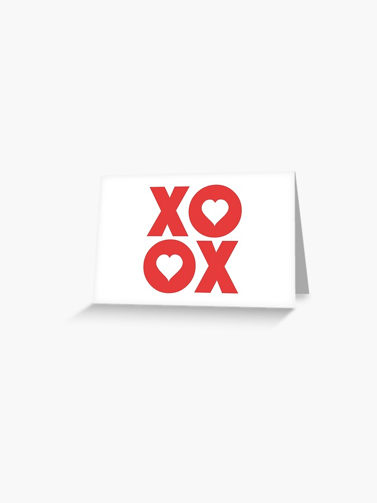 Xoxo Hugs And Kisses Valentine S Day Greeting Card By Theshirtyurt Redbubble