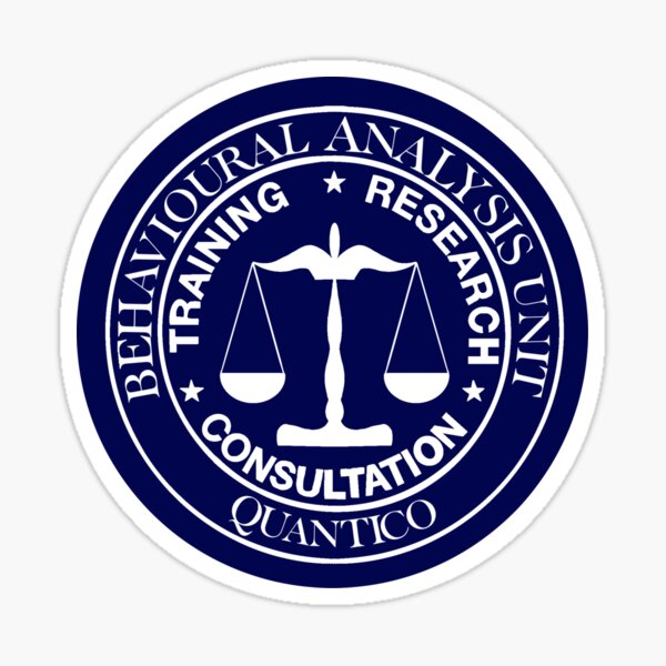 Vista previa del artículo con la obra «Logotipo de Mentes Criminales FBI BAU», diseñado y vendido por AbiTheKhaleesi.