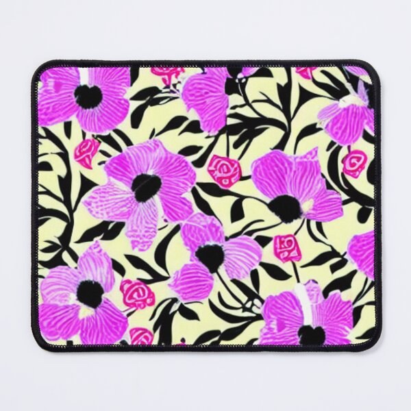 Item preview, Purple flower patterns and cream background designed and sold by ArteEterno.
