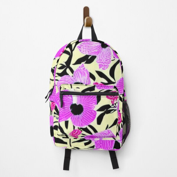 Item preview, Purple flower patterns and cream background designed and sold by ArteEterno.