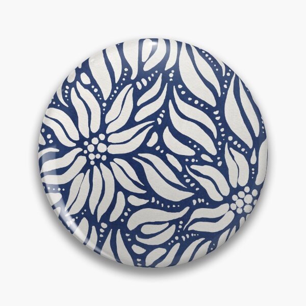 Item preview, Patrón de flores silvestres cian blanco y azul designed and sold by LKL-Designs.