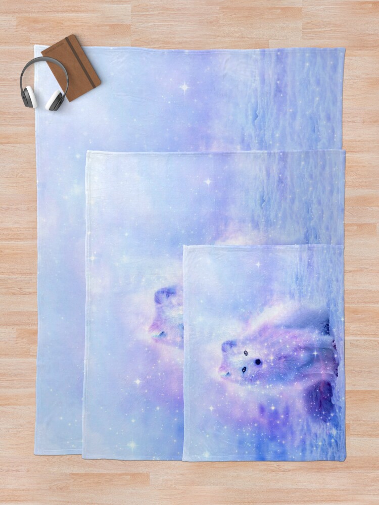 Alternate view of Arctic Iceland Fox Throw Blanket