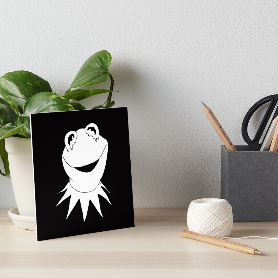 Copy of Kermit the Frog Melting (version 2/2 - black and white) kermit-the-frog-pumpkin-templates