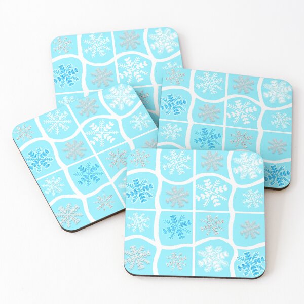 Aperçu de l'œuvre Motif de flocon de neige bleu pour les vacances créée et vendue par fairytalearrrt.