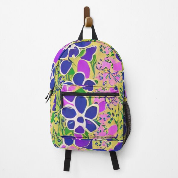 Item preview, Blue and pink flower patterns designed and sold by ArteEterno.