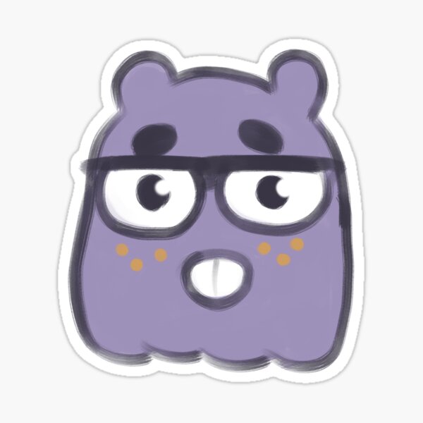 Takodachi Nerd Emoji Sticker For Sale By Shrubskrub Redbubble