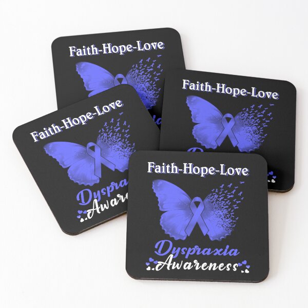 Item preview, Faith Hope Love Butterfly Dyspraxia Awareness designed and sold by Gillosina.