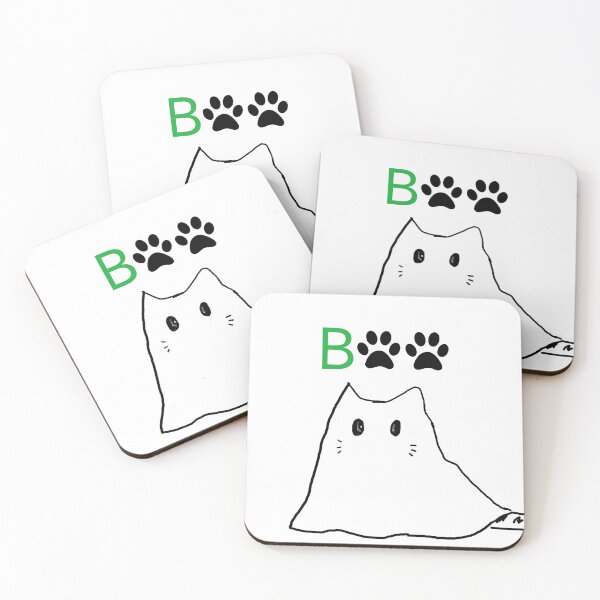 Item preview, Cute Cat Ghost Booing designed and sold by DuaaSiddiqui.
