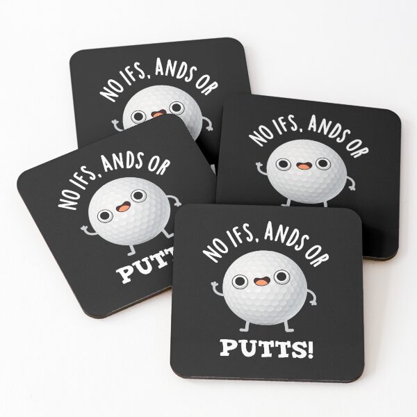 Item preview, No Ifs Ands Or Putts Funny Golf Puns (Dark BG) designed and sold by punnybone.