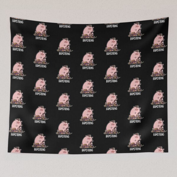 Item preview, Hamstring Funny Pig Puns (Dark BG) designed and sold by punnybone.