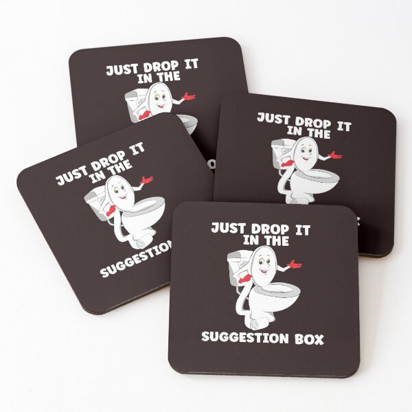 Item preview, Just Drop It In The Suggestion Box Toilet Funny Sarcasm designed and sold by BeansHotTees.