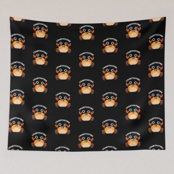 Item preview, Crabtivating Funny Crab Puns (Dark BG) designed and sold by punnybone.