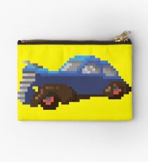 Blue pixel retro car Studio Pouch