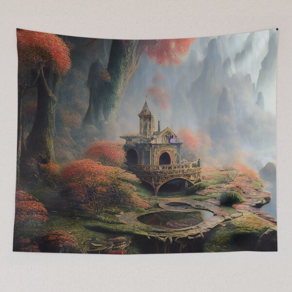 Item preview, Autumn Landscape, Sanctuary in a Fantasy World designed and sold by Itaya Art.