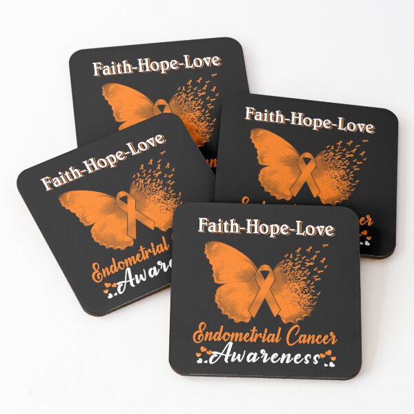 Item preview, Faith Hope Love Butterfly Endometrial Cancer Awareness designed and sold by Gillosina.