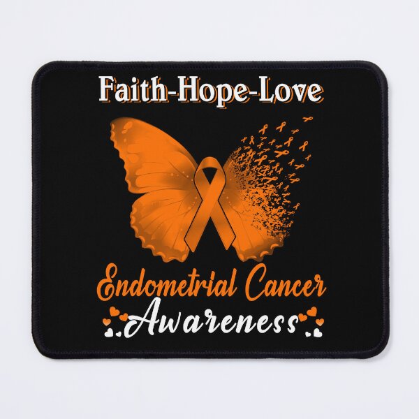 Item preview, Faith Hope Love Butterfly Endometrial Cancer Awareness designed and sold by Gillosina.