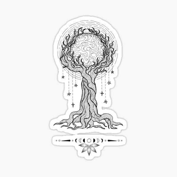 Wise Mystical Tree Stickers for Sale