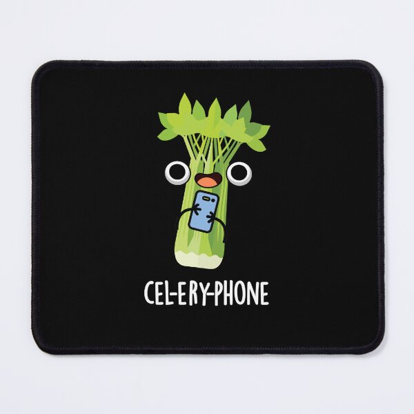 Item preview, Cel-lery Phone Funny Celery Puns (Dark BG) designed and sold by punnybone.