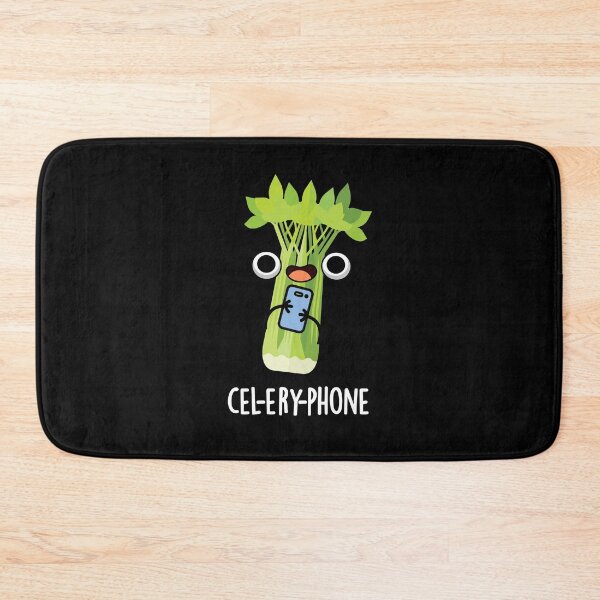 Item preview, Cel-lery Phone Funny Celery Puns (Dark BG) designed and sold by punnybone.