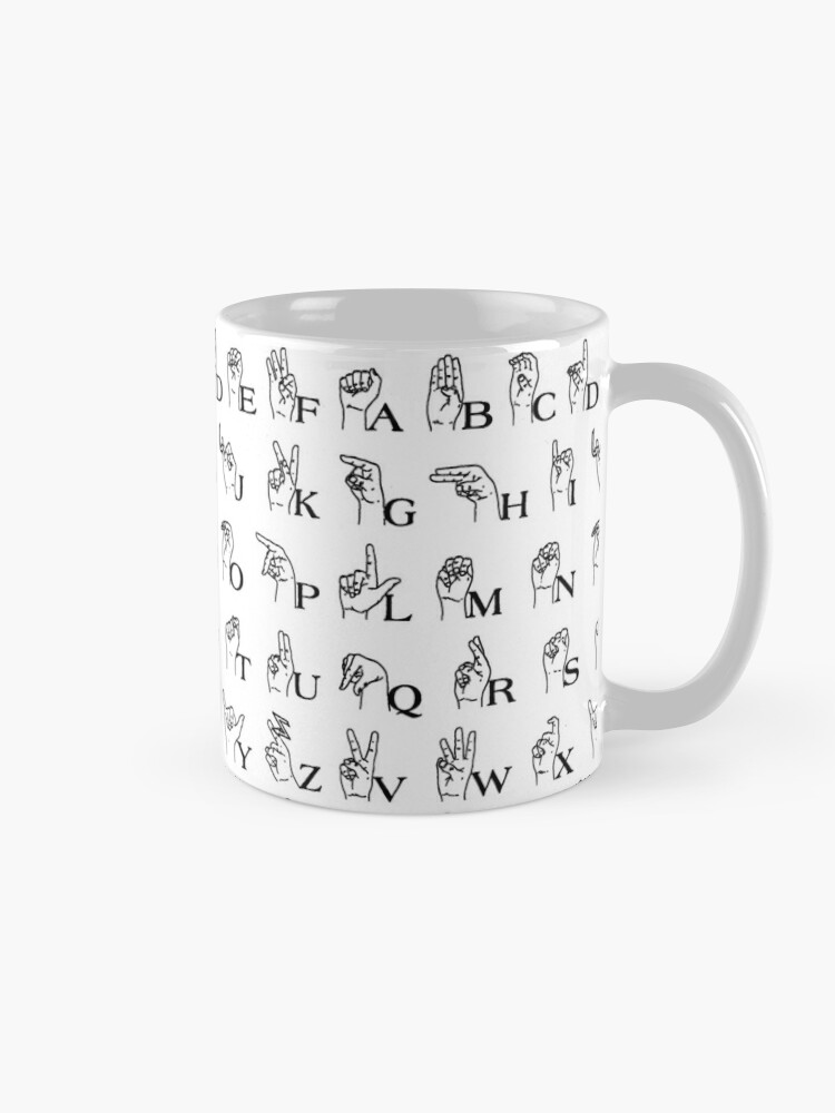 Discover Sign Language Alphabet Coffee Mugs