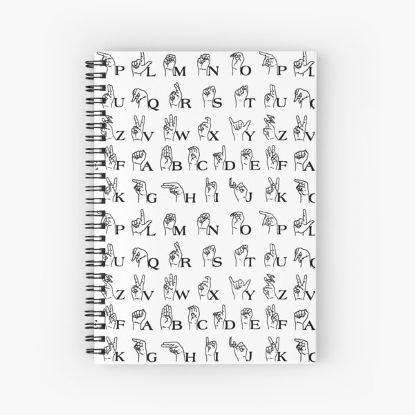 Sign Language Alphabet Spiral Notebook