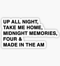 1D albums Sticker