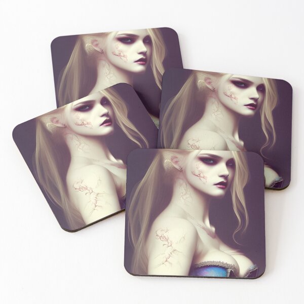 Item preview, Beautiful Blonde Vampire Alluring Seductress Mesmerizing Artwork designed and sold by Eliteijr.
