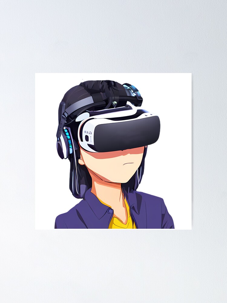 Japanese VR Anime Girl" Poster for Sale by Digital-Davinci | Redbubble
