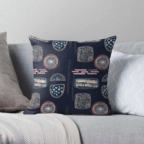 Abstract Thread Throw Pillow