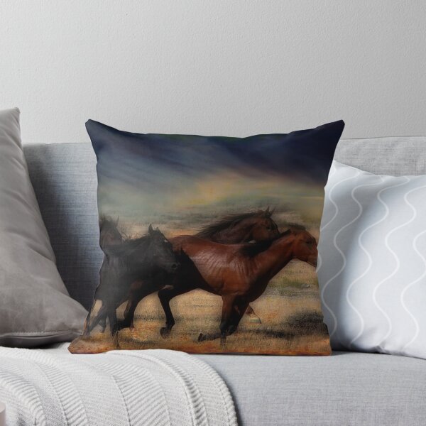 Item preview, Wild Mustang Horses with Daguerreotype Border Design designed and sold by artBeatandSoul.