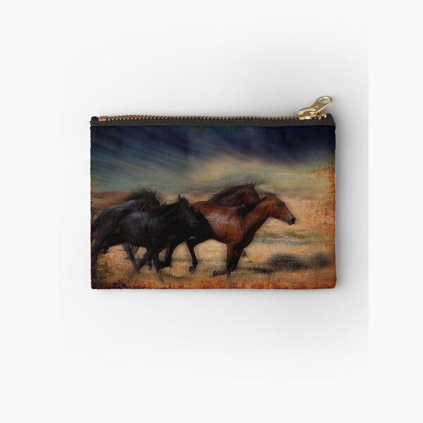 Item preview, Wild Mustang Horses with Daguerreotype Border Design designed and sold by artBeatandSoul.