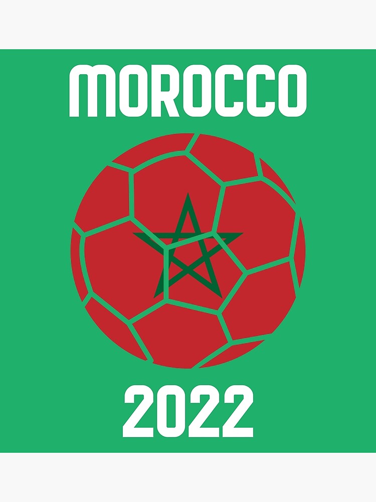 Qatar 2022 World Cup Morocco Soccer Team Poster 12x18 Inches