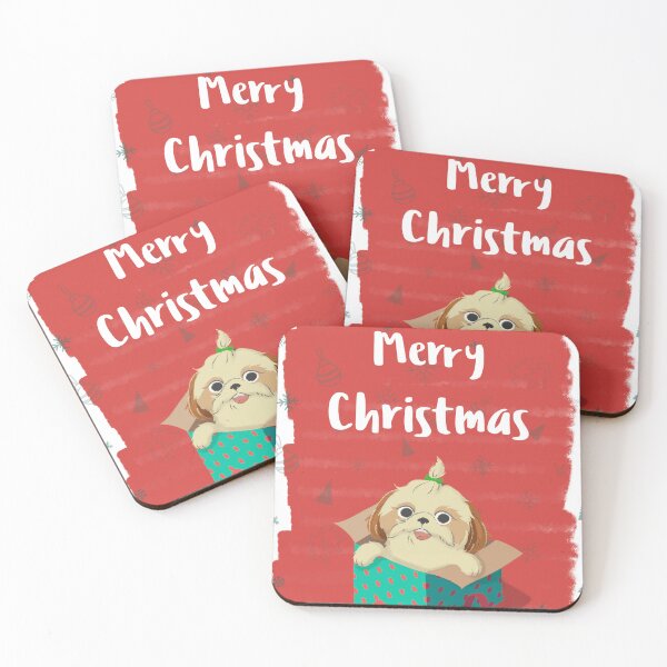 Item preview, Merry Christmas and X-Mas puppy on a Gift box design  designed and sold by RoxyCox.