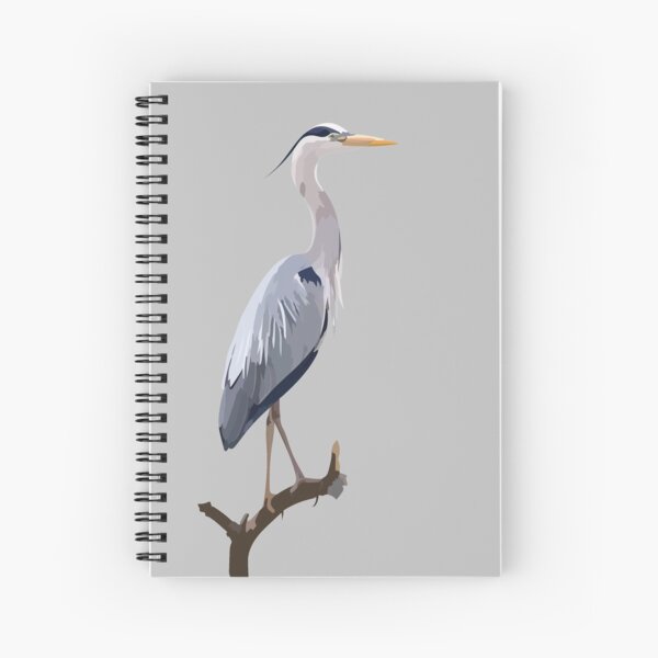 Grey Heron Spiral Notebook