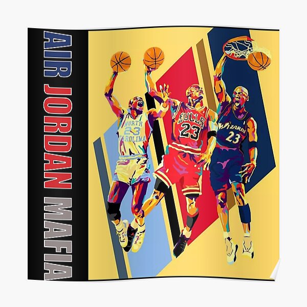 Poster « le triple slam dunk dans lhistoire du basket, embrasse mes