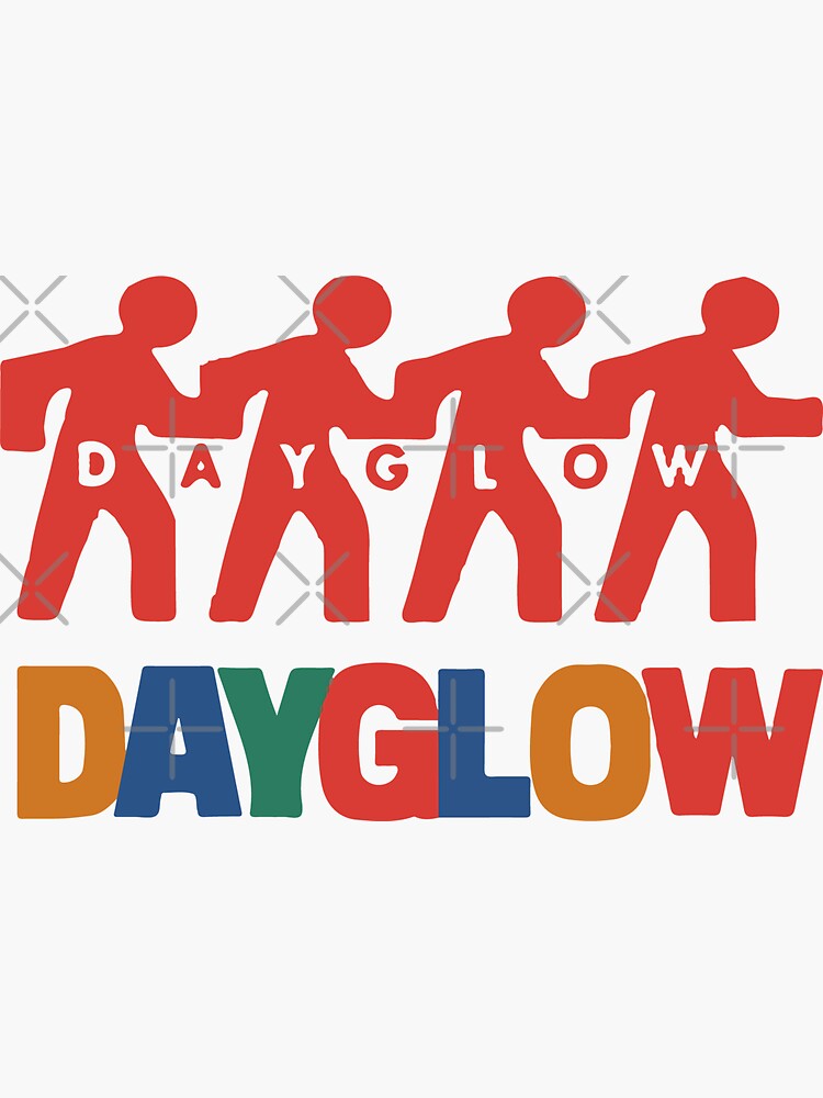 "Dayglow Band Text Style" Sticker for Sale by Redbubble