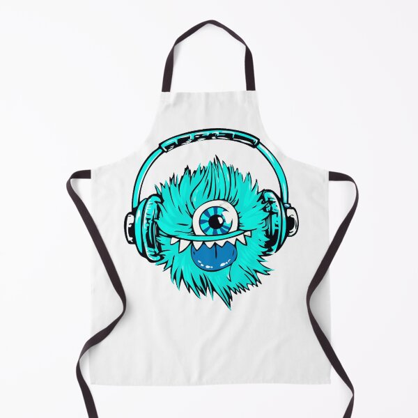 Item preview, Cute Turquoise Music Monster Face design designed and sold by Dven-Clothes.