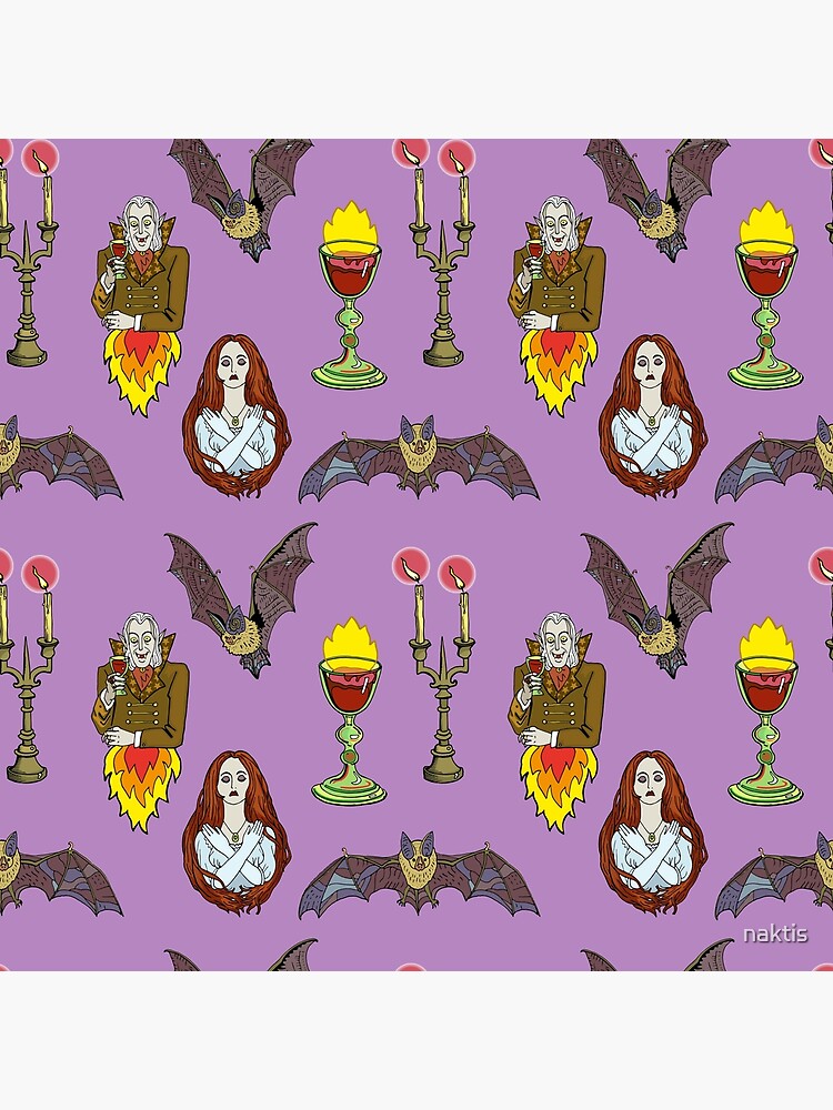 Vampire Halloween seamless pattern. by naktis