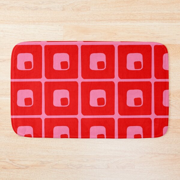 Item preview, Red and Pink Retro Blocky Pattern  designed and sold by dKarthdesign.