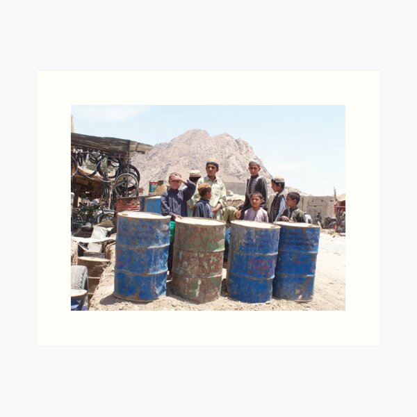 Barrel Boys, Panjwai, Afghanistan Art Print