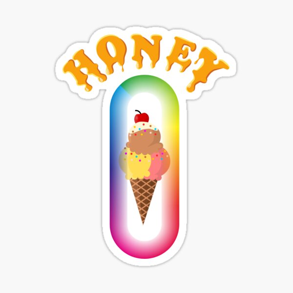 Honey Ice Cream - Aesthetic Sticker