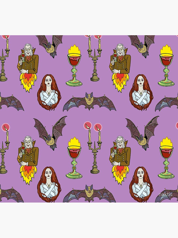 Vampire Halloween seamless pattern. by naktis