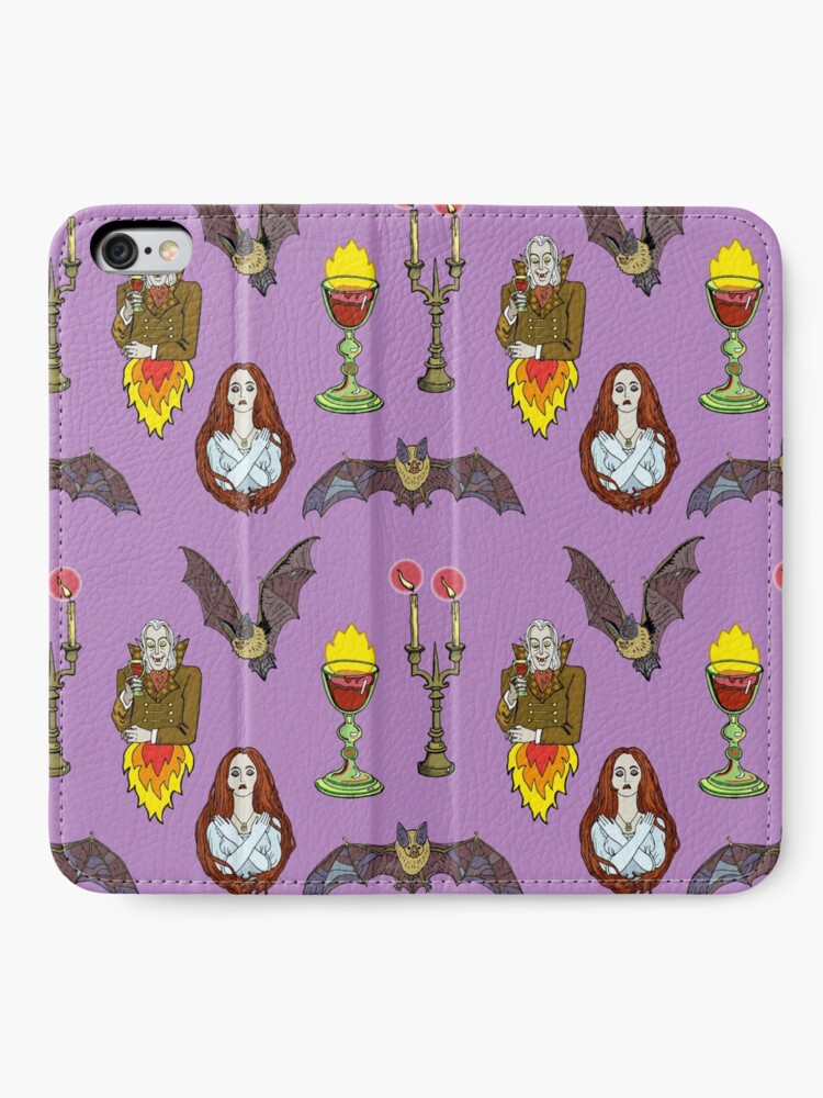 Alternate view of Vampire Halloween seamless pattern. iPhone Wallet