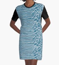 Unknown Pleasures reload (for dark background) Graphic T-Shirt Dress