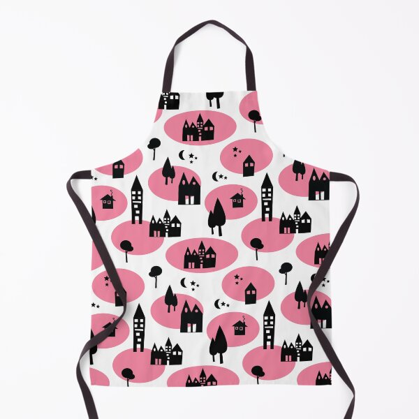 Item preview, Little Houses Under the Moonlight - pink ovals designed and sold by BeccaJaneDesign.