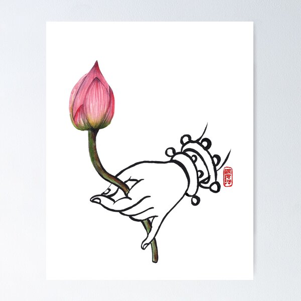 Just Breathe, Buddha hand and hummingbird Greeting Card for Sale