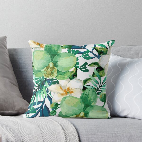 Item preview, Watercolor jade green orchids designed and sold by FGCART.